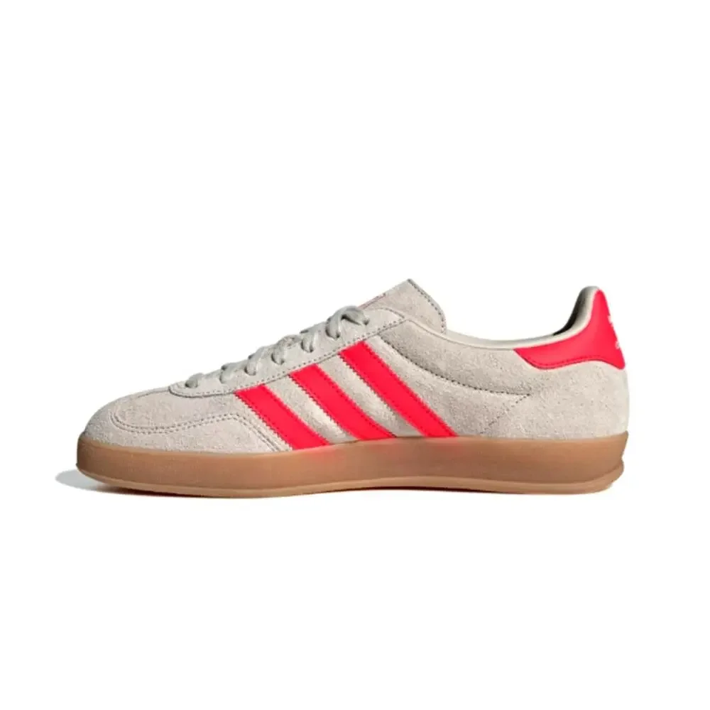 Adidas Men's Beige Lucid Red Cloud White Gazelle Indoor Sneakers Size 5